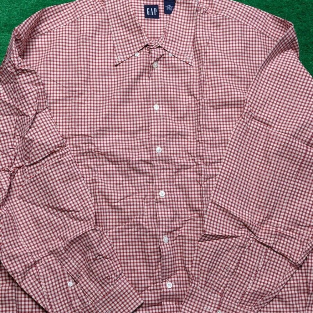 Gap Long Sleeve Button Up 2XL Red Plaid.a17